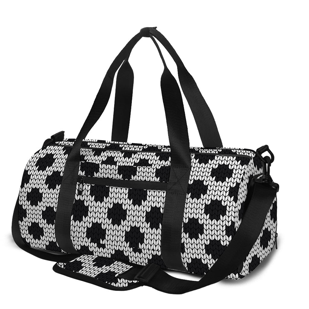 Polka Dot Knitted Pattern Print Gym Bag