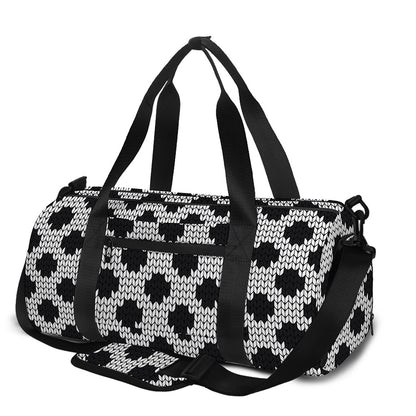 Polka Dot Knitted Pattern Print Gym Bag