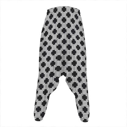 Polka Dot Knitted Pattern Print Hammer Pants