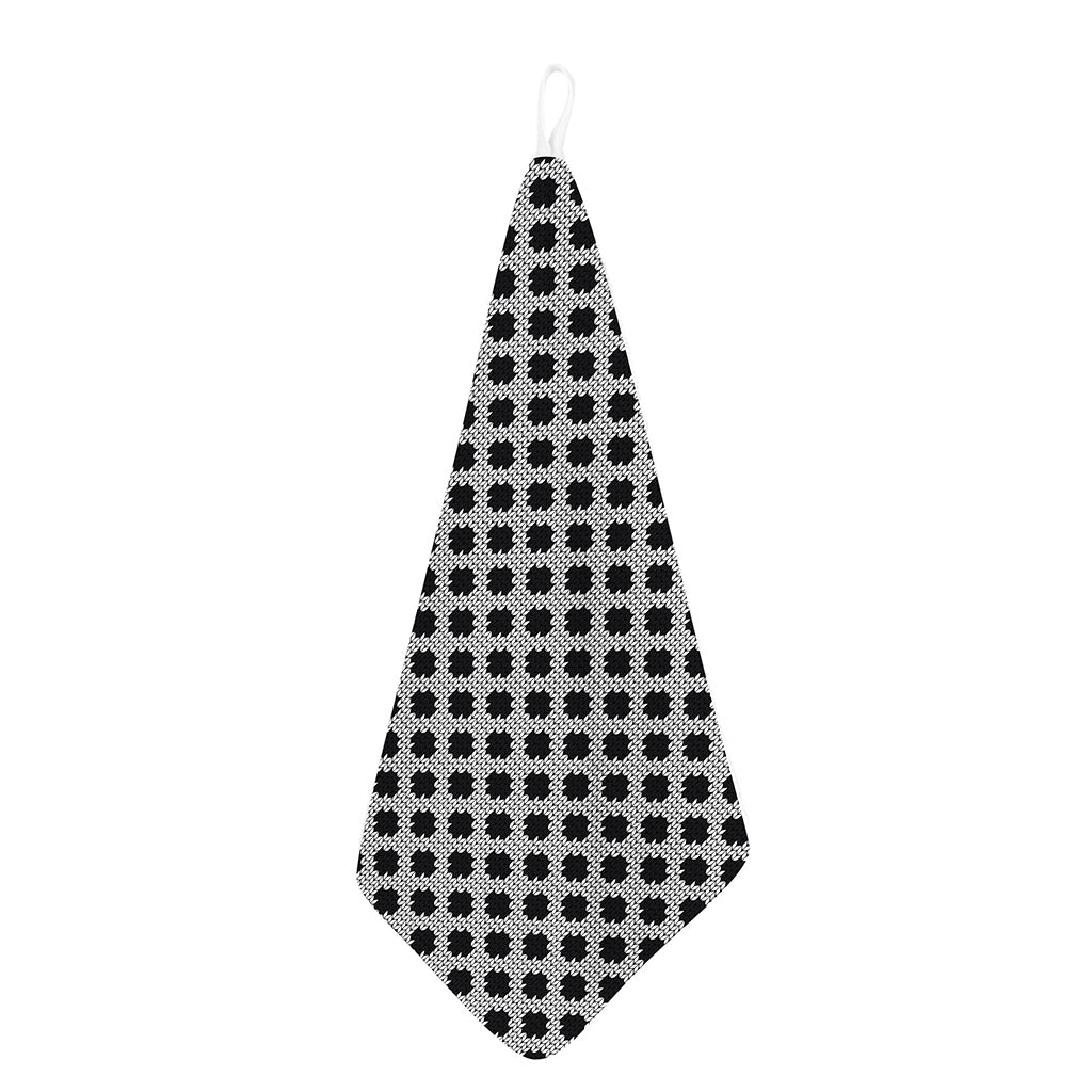 Polka Dot Knitted Pattern Print Hand Towel