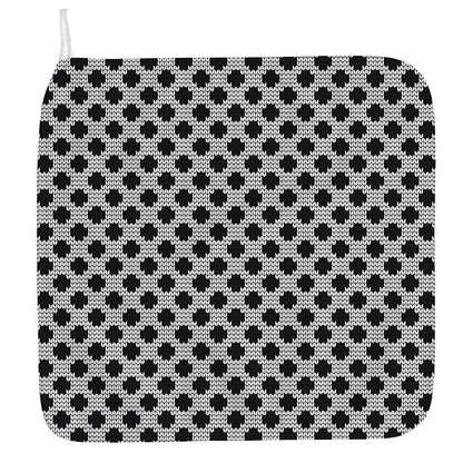 Polka Dot Knitted Pattern Print Hand Towel