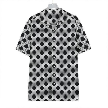 Polka Dot Knitted Pattern Print Hawaiian Shirt