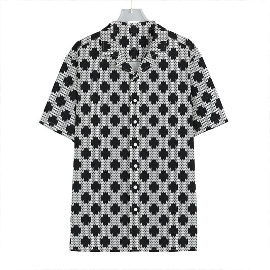 Polka Dot Knitted Pattern Print Hawaiian Shirt
