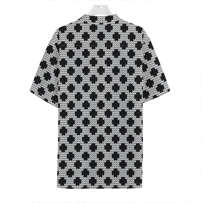Polka Dot Knitted Pattern Print Hawaiian Shirt