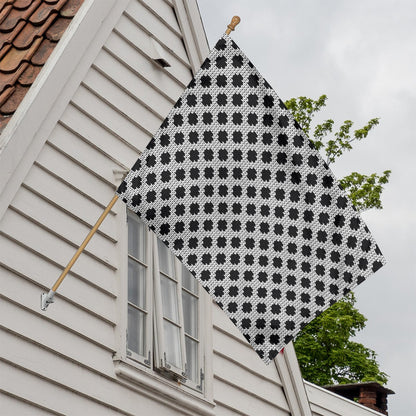 Polka Dot Knitted Pattern Print House Flag