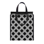 Polka Dot Knitted Pattern Print Insulated Lunch Tote