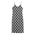 Polka Dot Knitted Pattern Print Jersey Midi Cami Dress