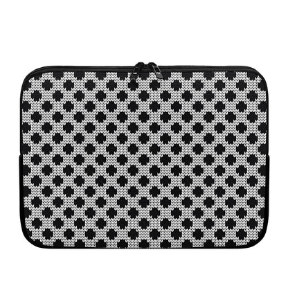 Polka Dot Knitted Pattern Print Laptop Sleeve