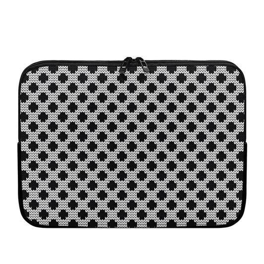 Polka Dot Knitted Pattern Print Laptop Sleeve