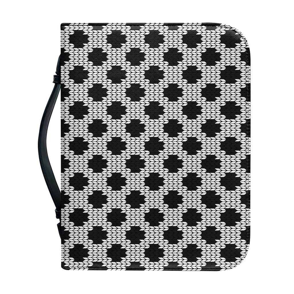 Polka Dot Knitted Pattern Print Leather Bible Cover
