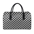 Polka Dot Knitted Pattern Print Leather Duffel Bag