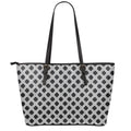 Polka Dot Knitted Pattern Print Leather Tote Bag With Zipper