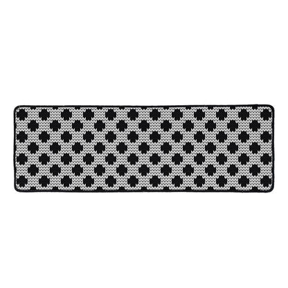 Polka Dot Knitted Pattern Print Long Kitchen Mat
