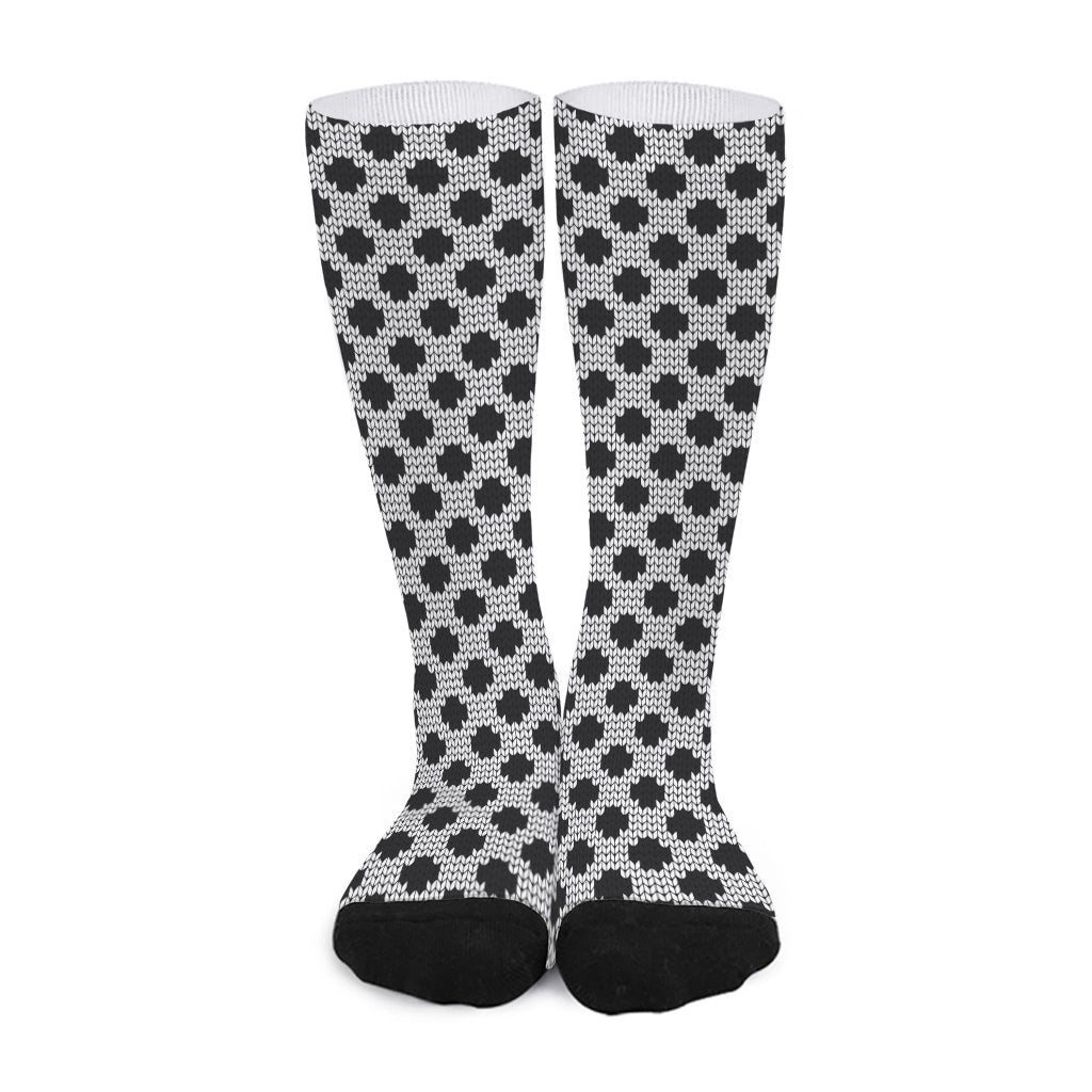 Polka Dot Knitted Pattern Print Long Socks