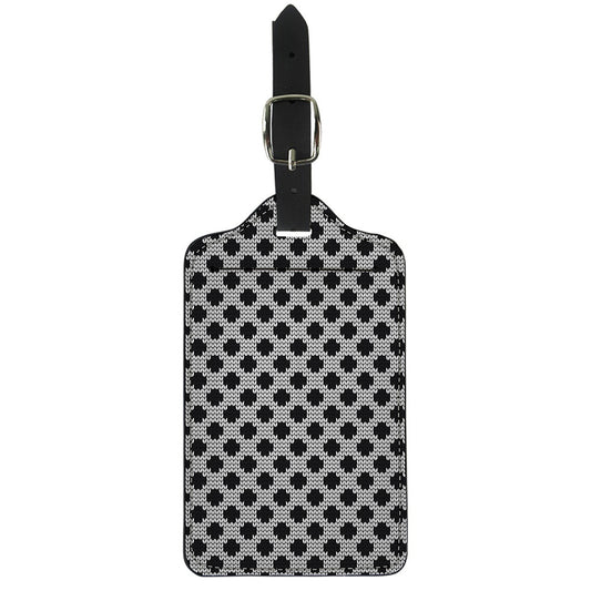 Polka Dot Knitted Pattern Print Luggage Tag