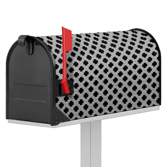 Polka Dot Knitted Pattern Print Mailbox Cover