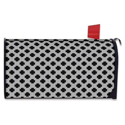 Polka Dot Knitted Pattern Print Mailbox Cover