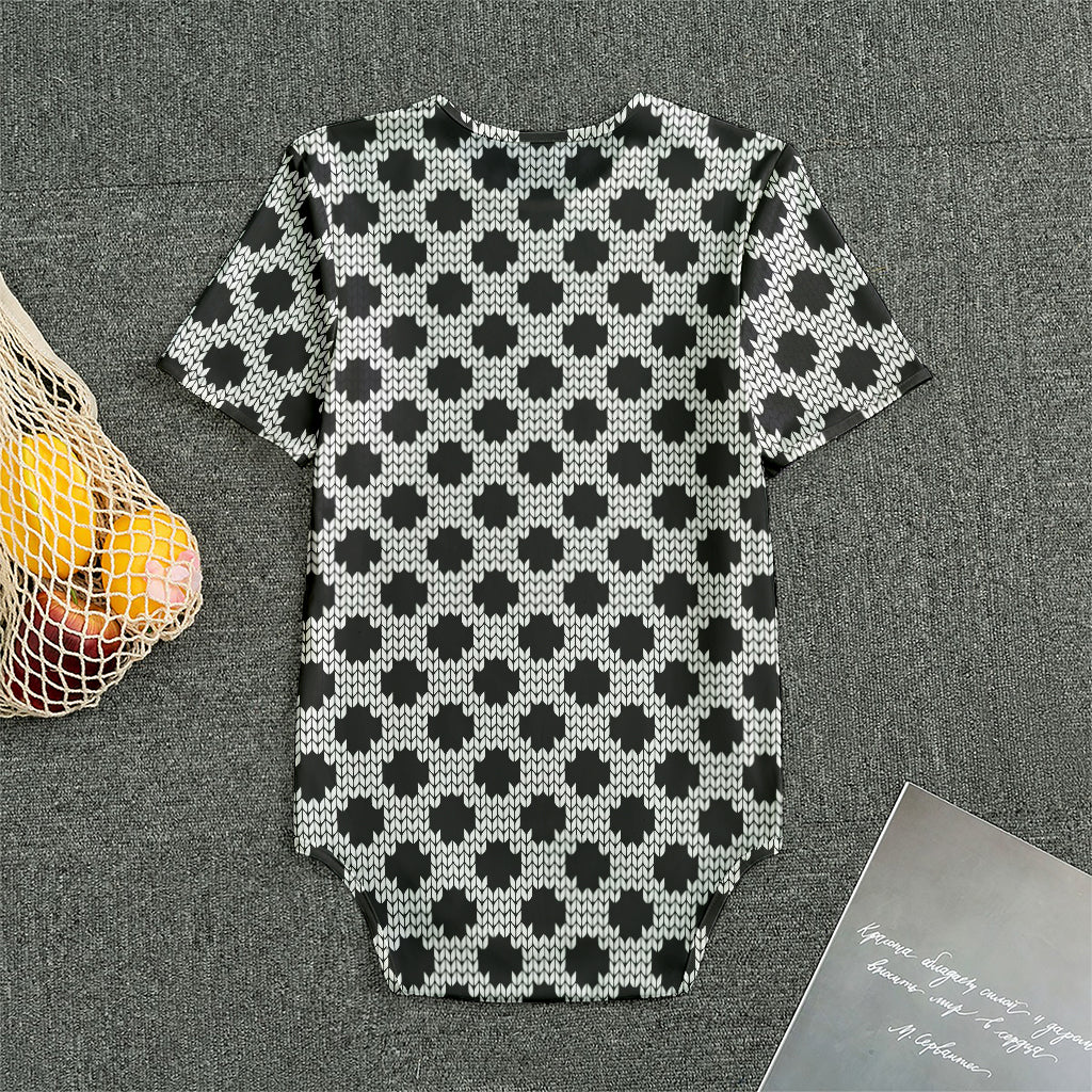 Polka Dot Knitted Pattern Print Men's Bodysuit