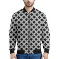 Polka Dot Knitted Pattern Print Men's Bomber Jacket
