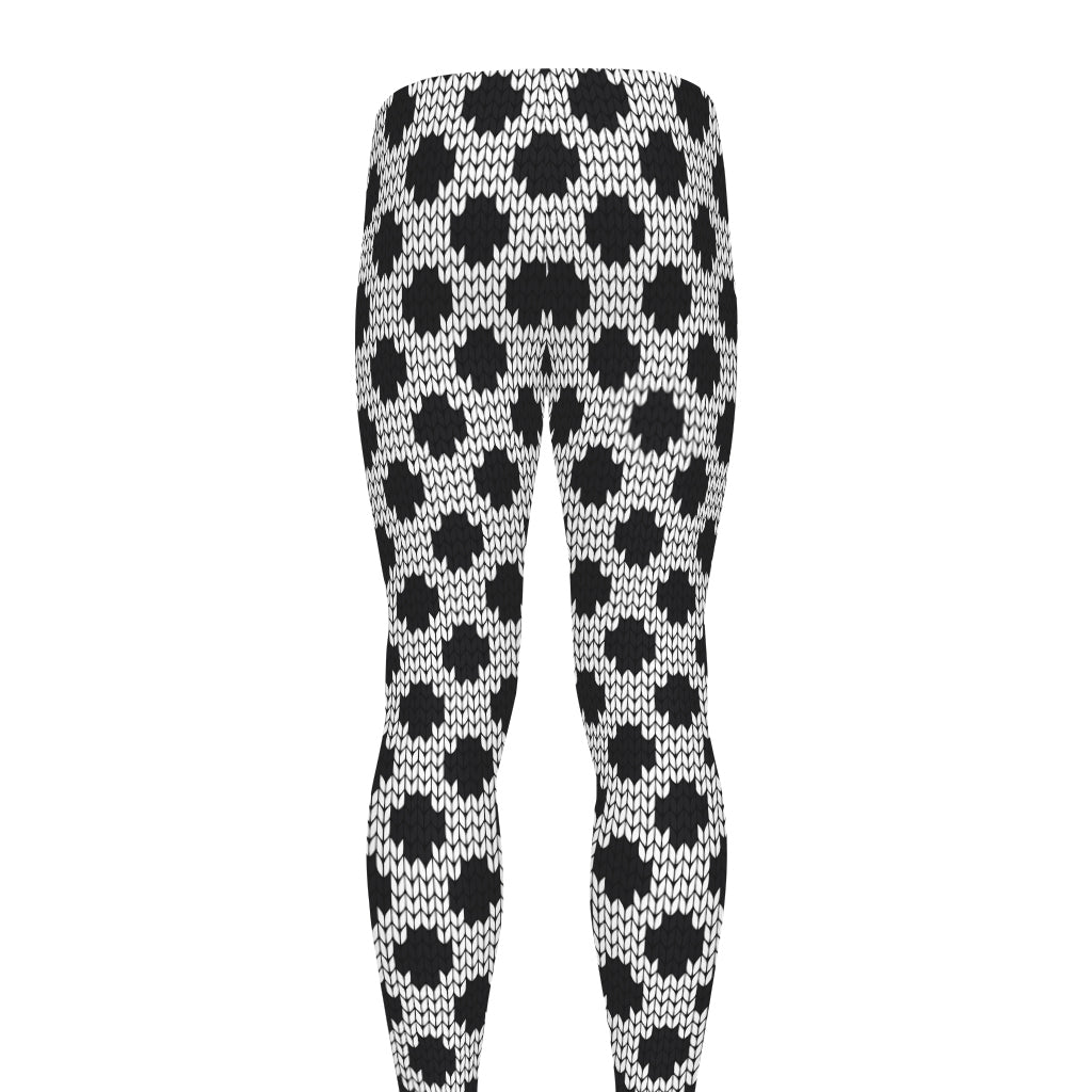 Polka Dot Knitted Pattern Print Men's leggings