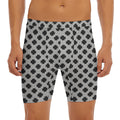 Polka Dot Knitted Pattern Print Men's Long Boxer Briefs