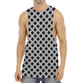Polka Dot Knitted Pattern Print Men's Muscle Tank Top