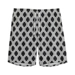Polka Dot Knitted Pattern Print Men's Sports Shorts
