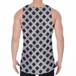 Polka Dot Knitted Pattern Print Men's Velvet Tank Top