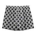 Polka Dot Knitted Pattern Print Mesh Shorts