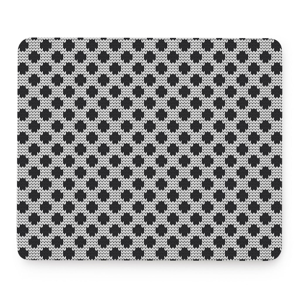 Polka Dot Knitted Pattern Print Mouse Pad
