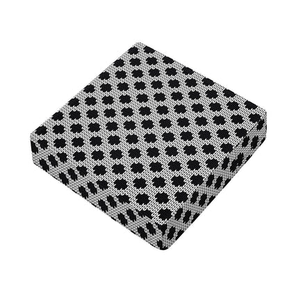 Polka Dot Knitted Pattern Print Outdoor Seat Cushion Cover
