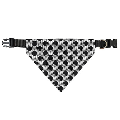 Polka Dot Knitted Pattern Print Over The Collar Dog Bandana