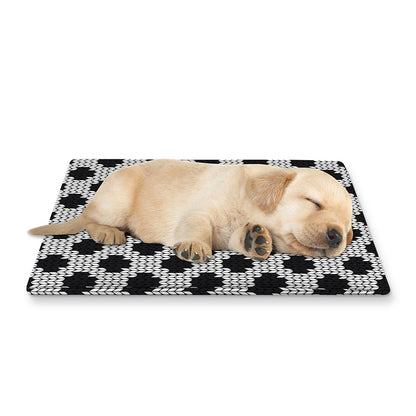 Polka Dot Knitted Pattern Print Pet Cooling Mat Cover