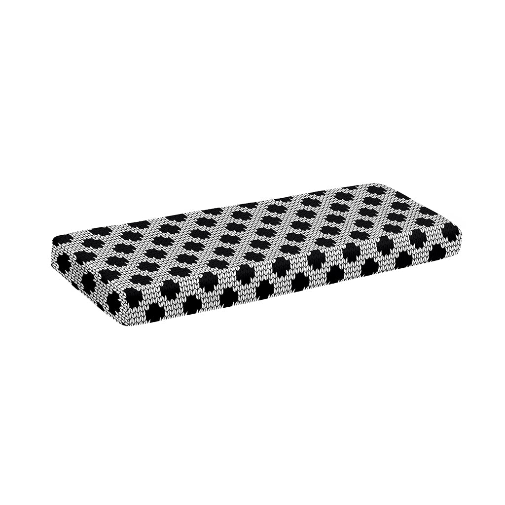 Polka Dot Knitted Pattern Print Piano Keyboard Cover