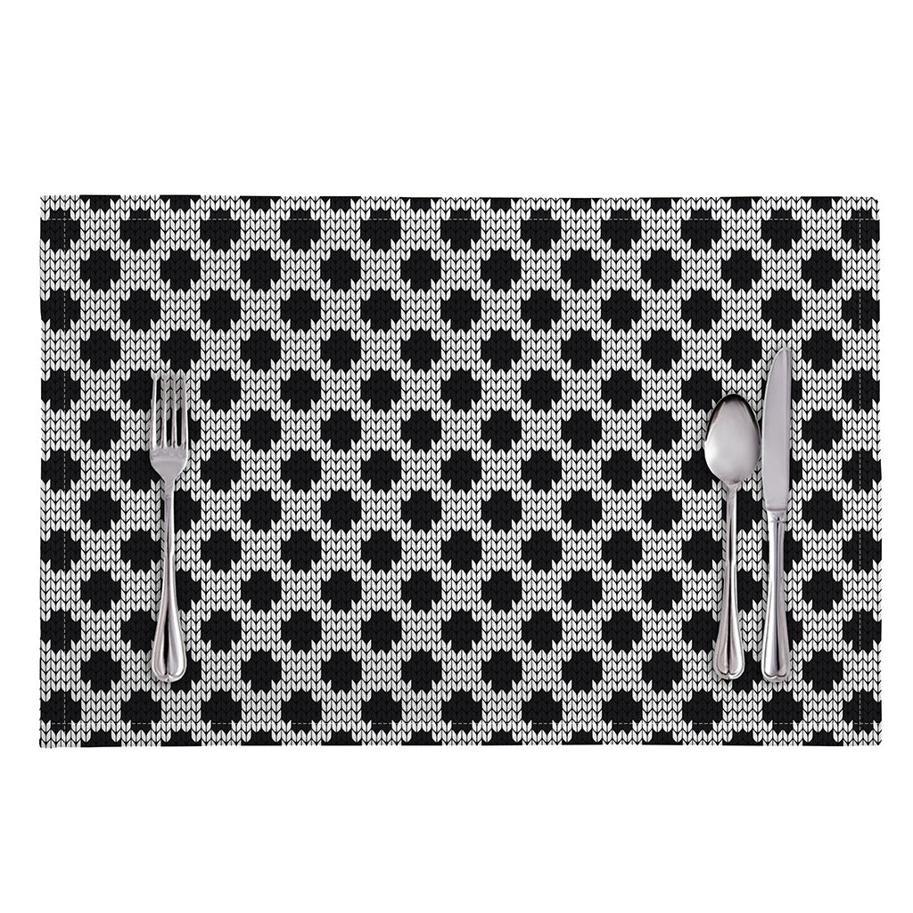Polka Dot Knitted Pattern Print Placemat