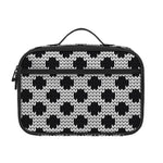 Polka Dot Knitted Pattern Print Portable Lunch Bag