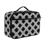 Polka Dot Knitted Pattern Print Portable Lunch Bag
