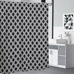 Polka Dot Knitted Pattern Print Premium Shower Curtain