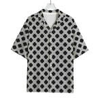 Polka Dot Knitted Pattern Print Rayon Hawaiian Shirt