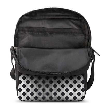 Polka Dot Knitted Pattern Print Rectangular Crossbody Bag