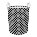 Polka Dot Knitted Pattern Print Round Laundry Basket