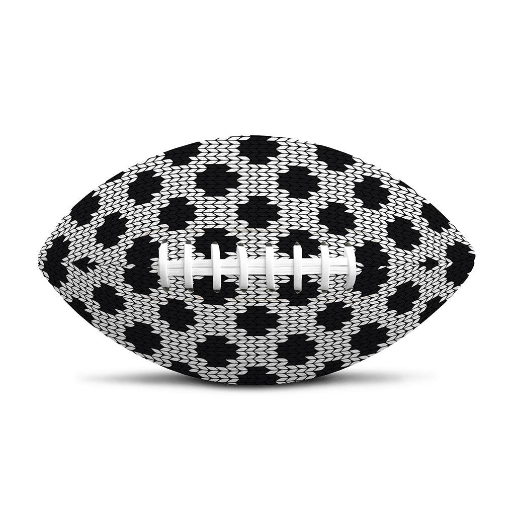 Polka Dot Knitted Pattern Print Rugby Ball
