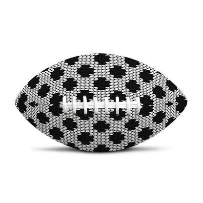 Polka Dot Knitted Pattern Print Rugby Ball