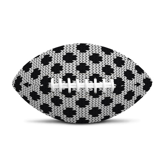 Polka Dot Knitted Pattern Print Rugby Ball
