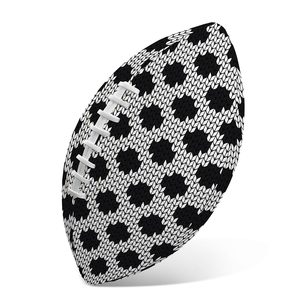 Polka Dot Knitted Pattern Print Rugby Ball