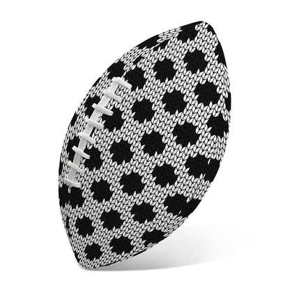 Polka Dot Knitted Pattern Print Rugby Ball