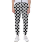 Polka Dot Knitted Pattern Print Scuba Joggers