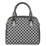 Polka Dot Knitted Pattern Print Shoulder Handbag