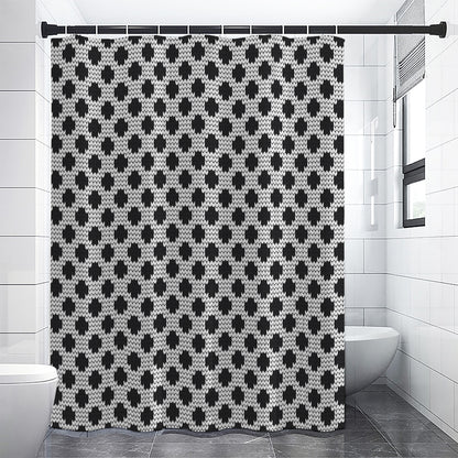 Polka Dot Knitted Pattern Print Shower Curtain