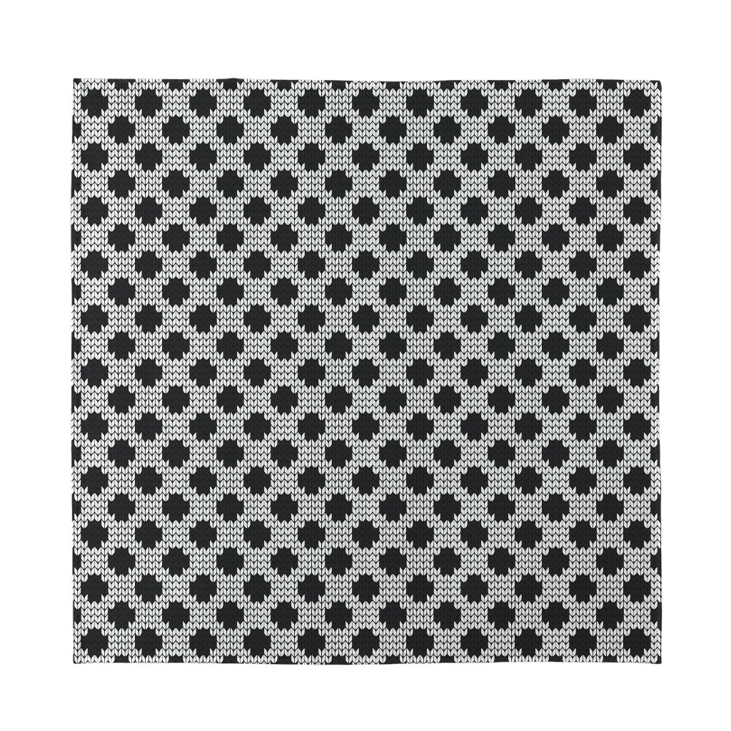 Polka Dot Knitted Pattern Print Silk Bandana